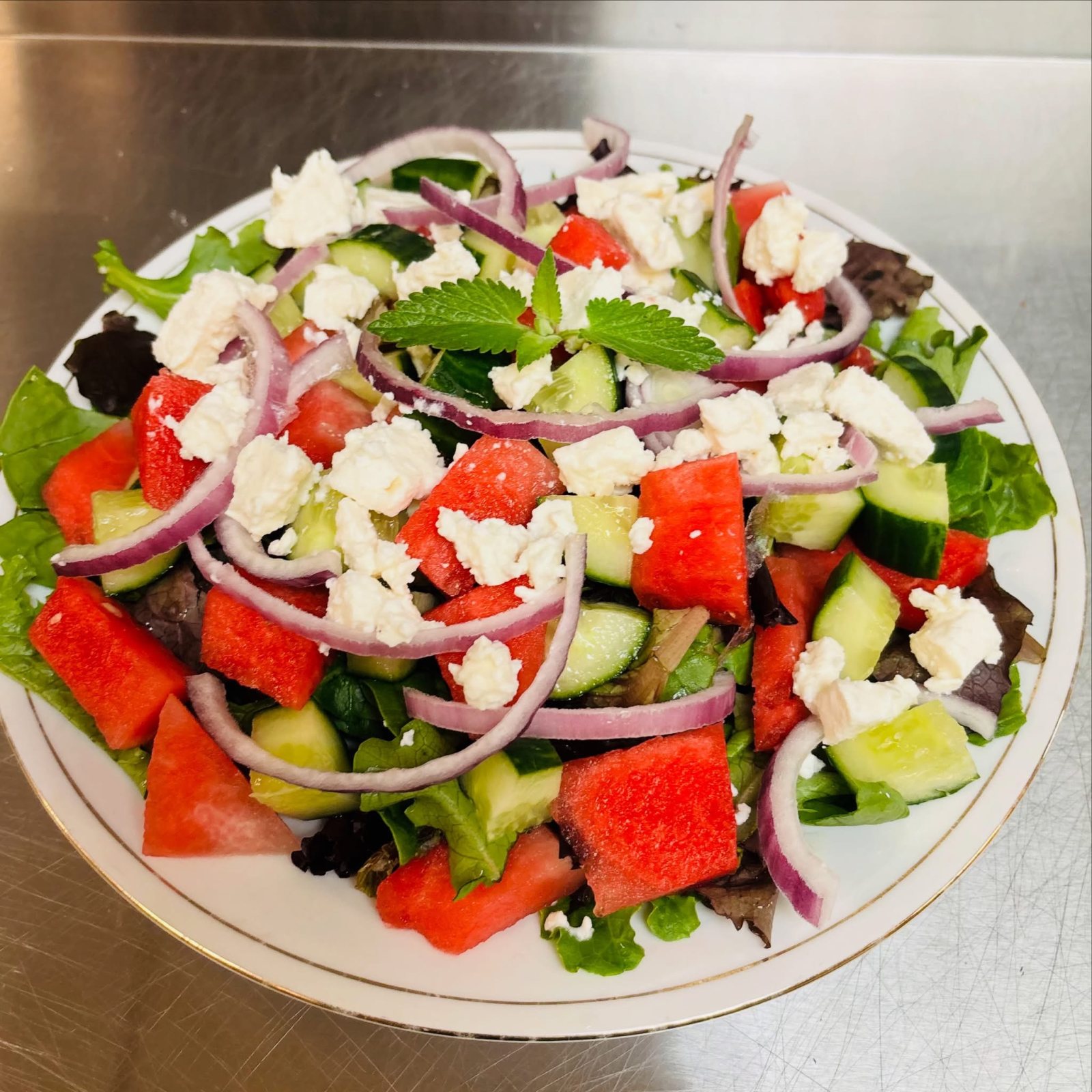Seasonal watermelon salad