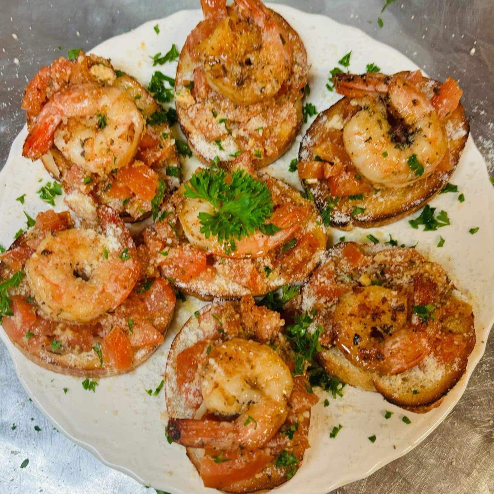 Shrimp bruschetta special