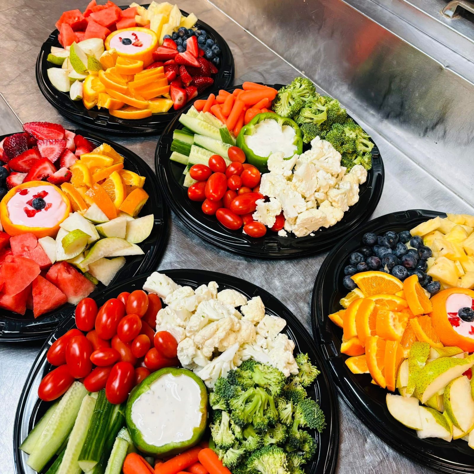 Fresh fruit, and vegetable tray