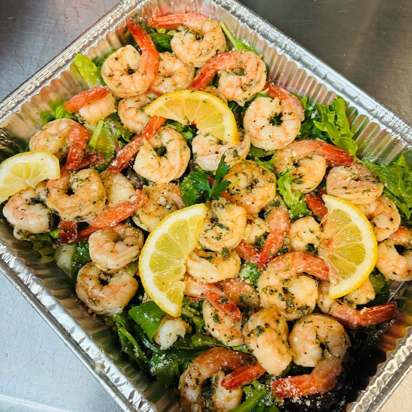 Shrimp and vegetables
