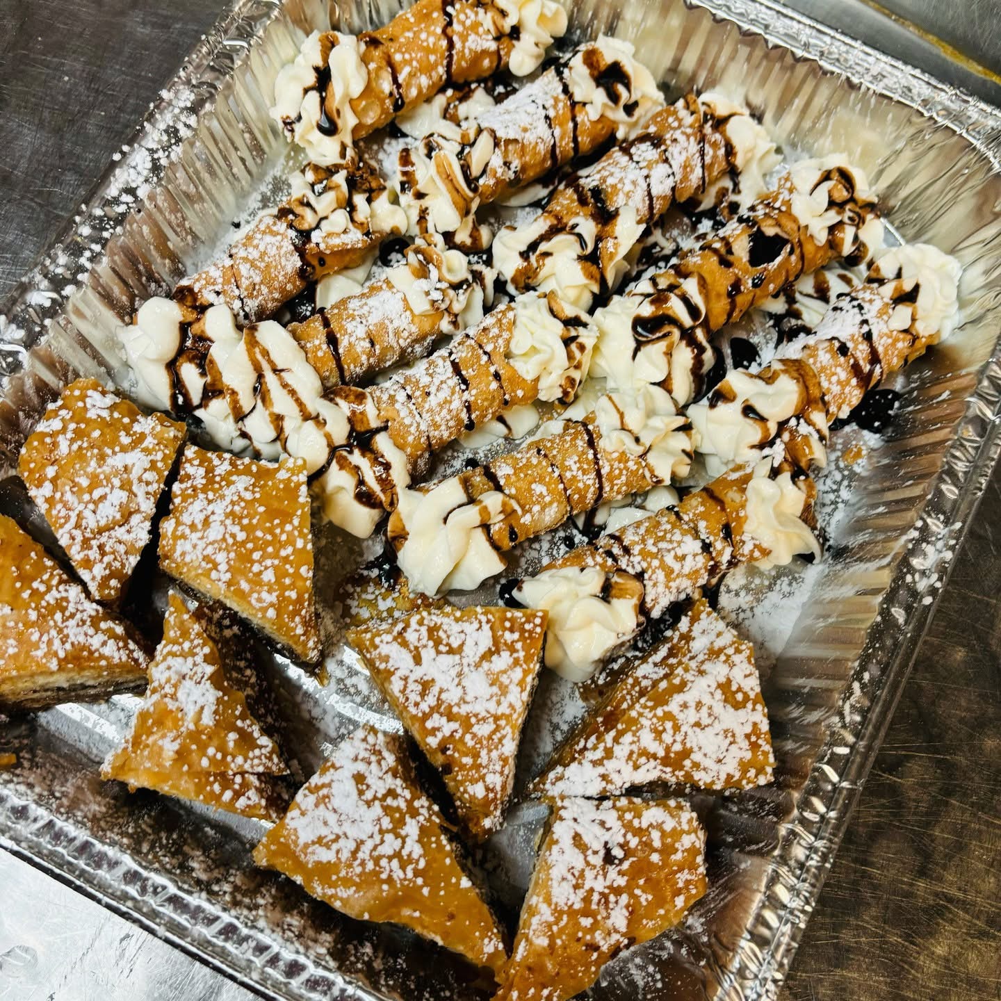 Baklava, and cannolis
